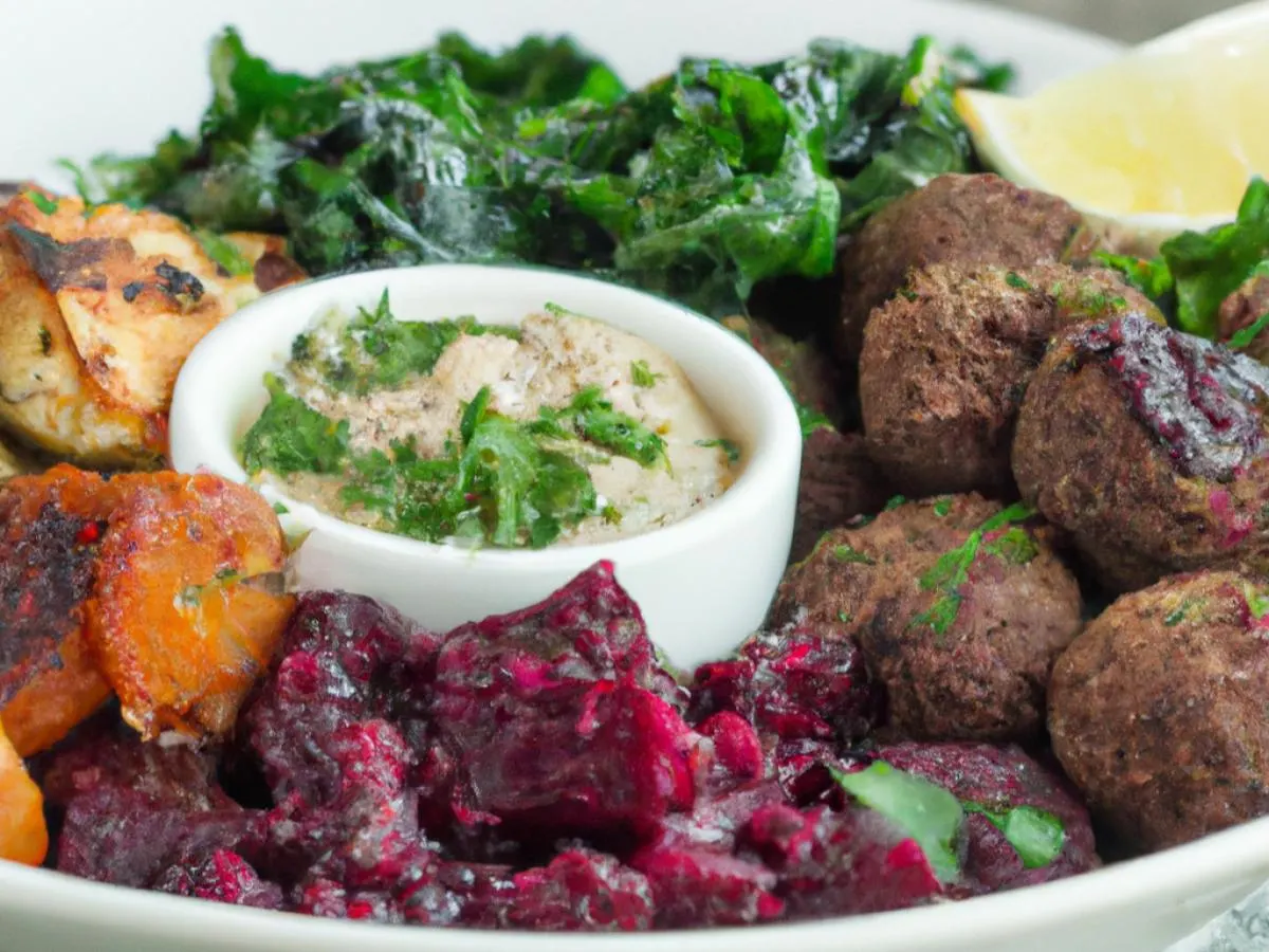 Greens with Meatballs Greens with Meatballs