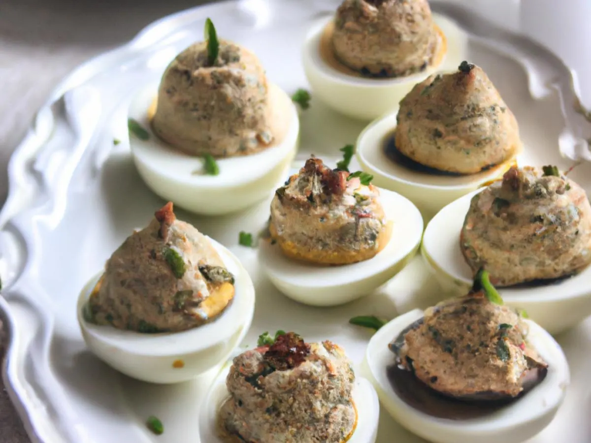 Mushroom Deviled Eggs Mushroom Deviled Eggs