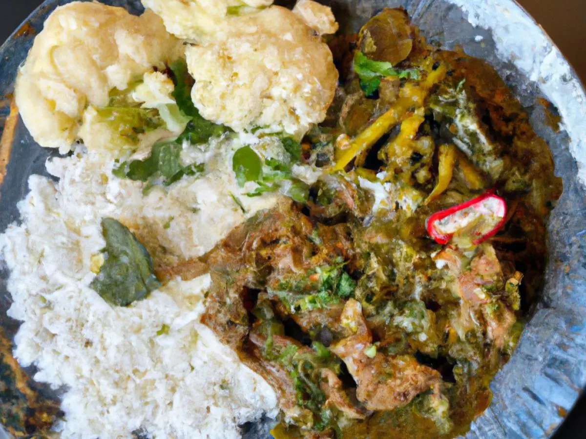 Lamb Saag with Basmati Rice and Gobi Lamb Saag with Basmati Rice and Gobi