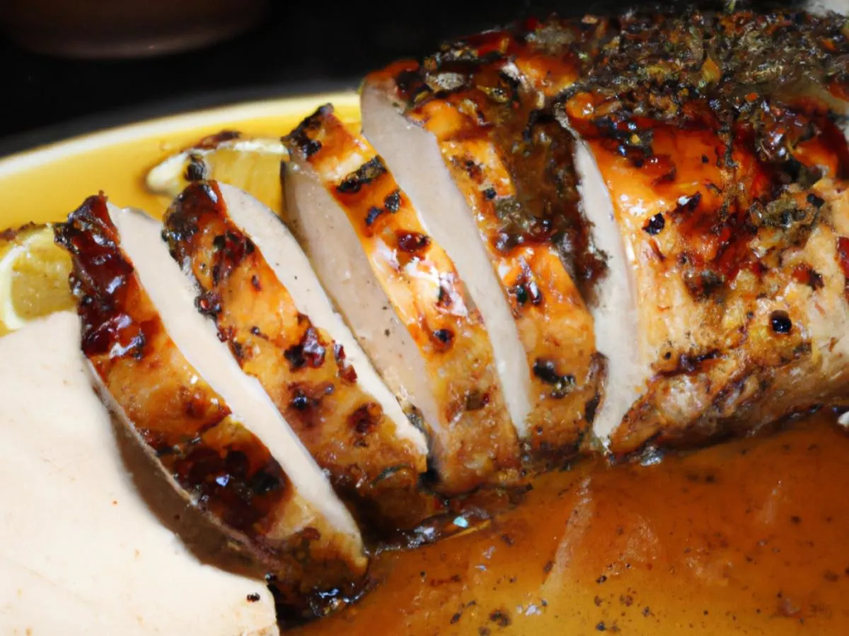 Roasted Pork Loin with Apple Bourbon Glaze Roasted Pork Loin with Apple Bourbon Glaze