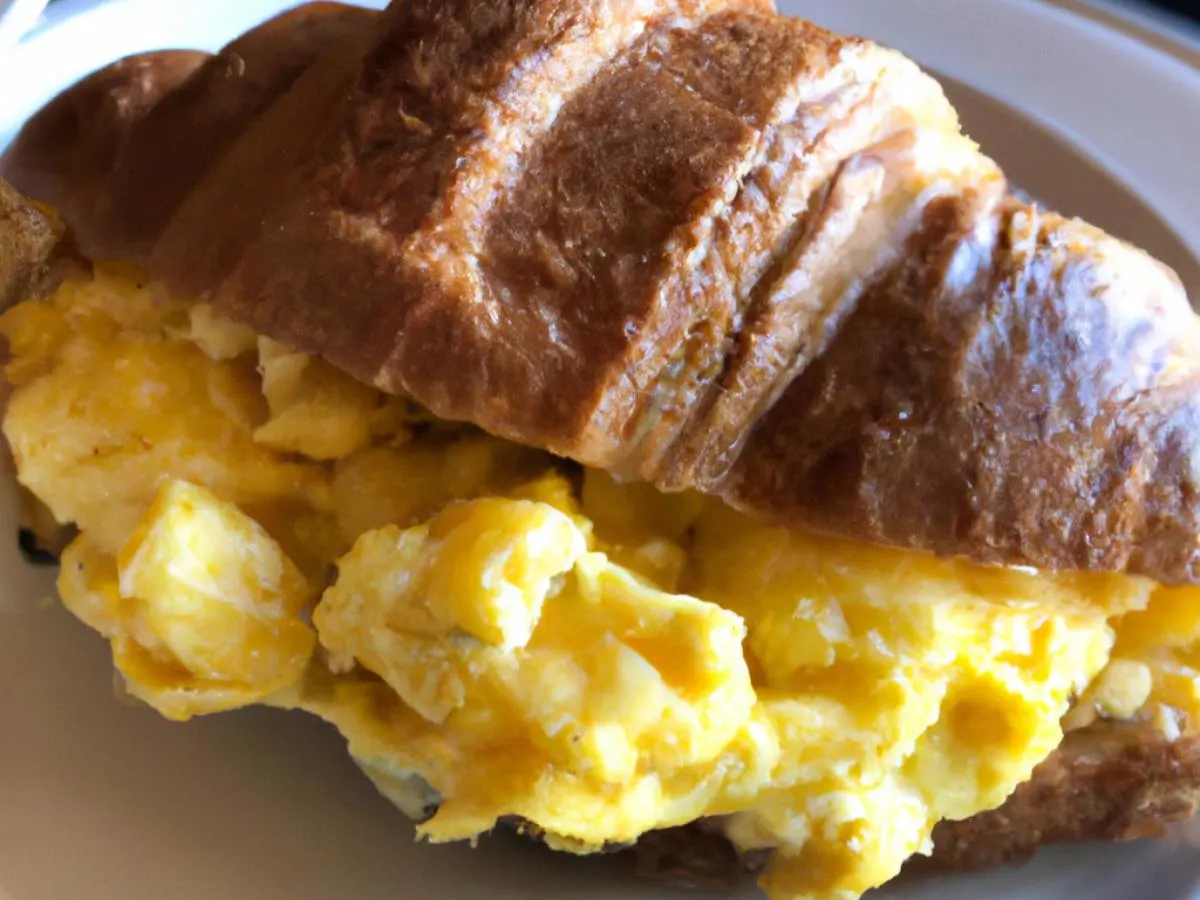 Egg and Cheddar Croissant Egg and Cheddar Croissant