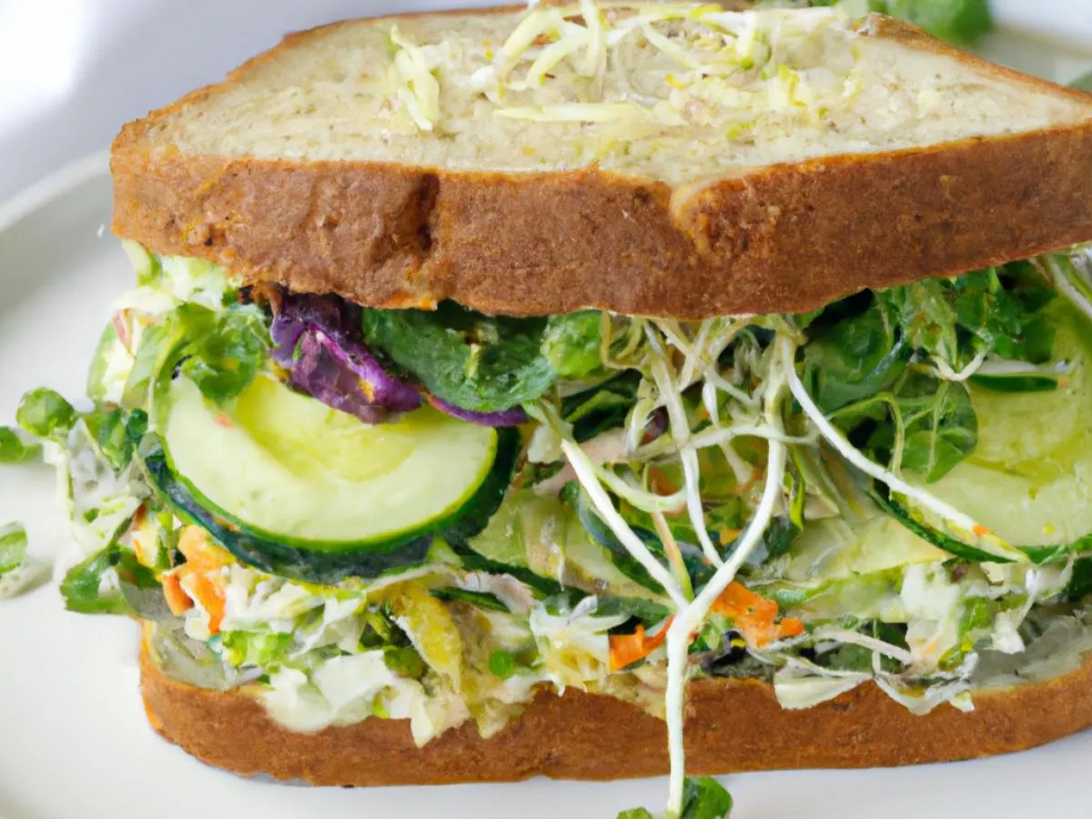 Veggie Sandwich with Pasta Salad Veggie Sandwich with Pasta Salad