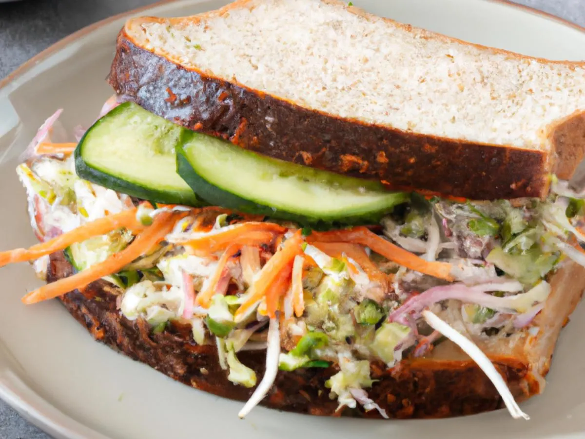 Vegan Veggie Sandwich with Mixed Greens Side Salad (No Cheese) Vegan Veggie Sandwich with Mixed Greens Side Salad (No Cheese)