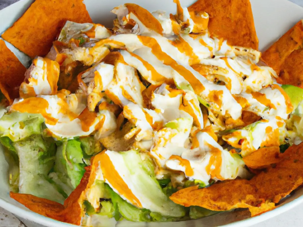 Buffalo Chicken Salad with a Bag of Chips and a Chocolate Chip Cookie Buffalo Chicken Salad with a Bag of Chips and a Chocolate Chip Cookie