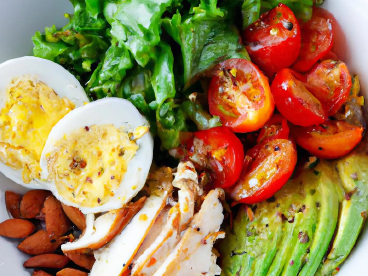 California Cobb Salad with a Bag of Chips and a Chocolate Chip Cookie California Cobb Salad with a Bag of Chips and a Chocolate Chip Cookie