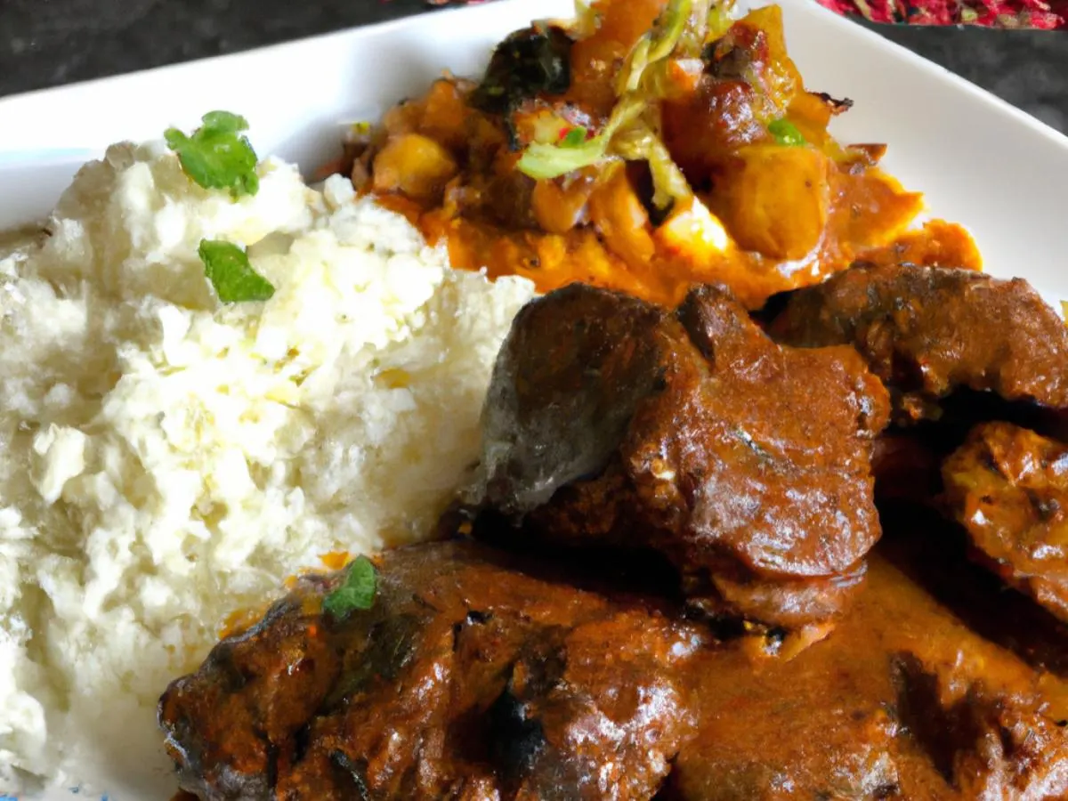 Lamb Tikka Masala with Basmati Rice and Aloo Gobi Lamb Tikka Masala with Basmati Rice and Aloo Gobi