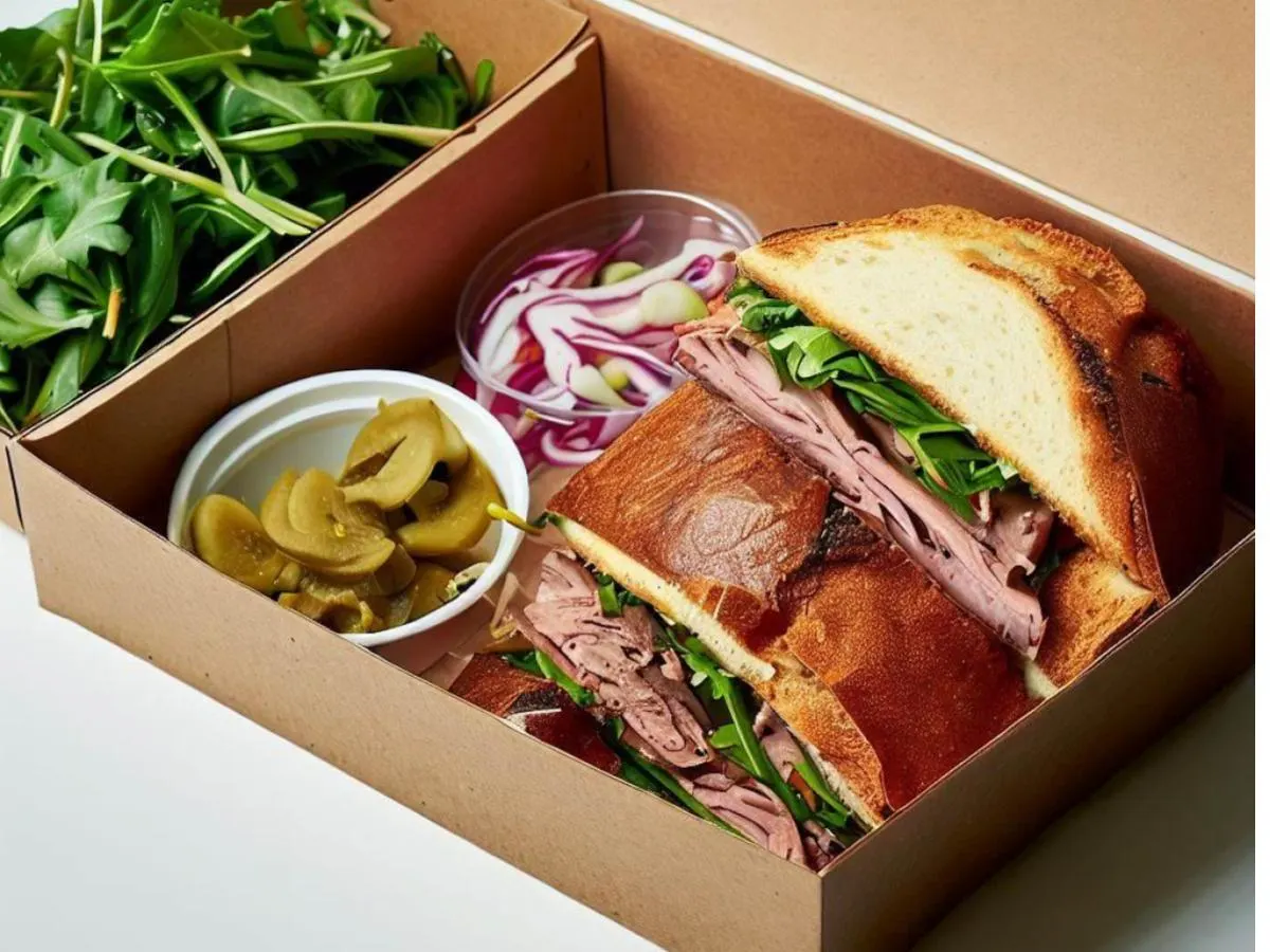 Gluten-Free Roast Beef Sandwich with Mixed Greens Side Salad Gluten-Free Roast Beef Sandwich with Mixed Greens Side Salad