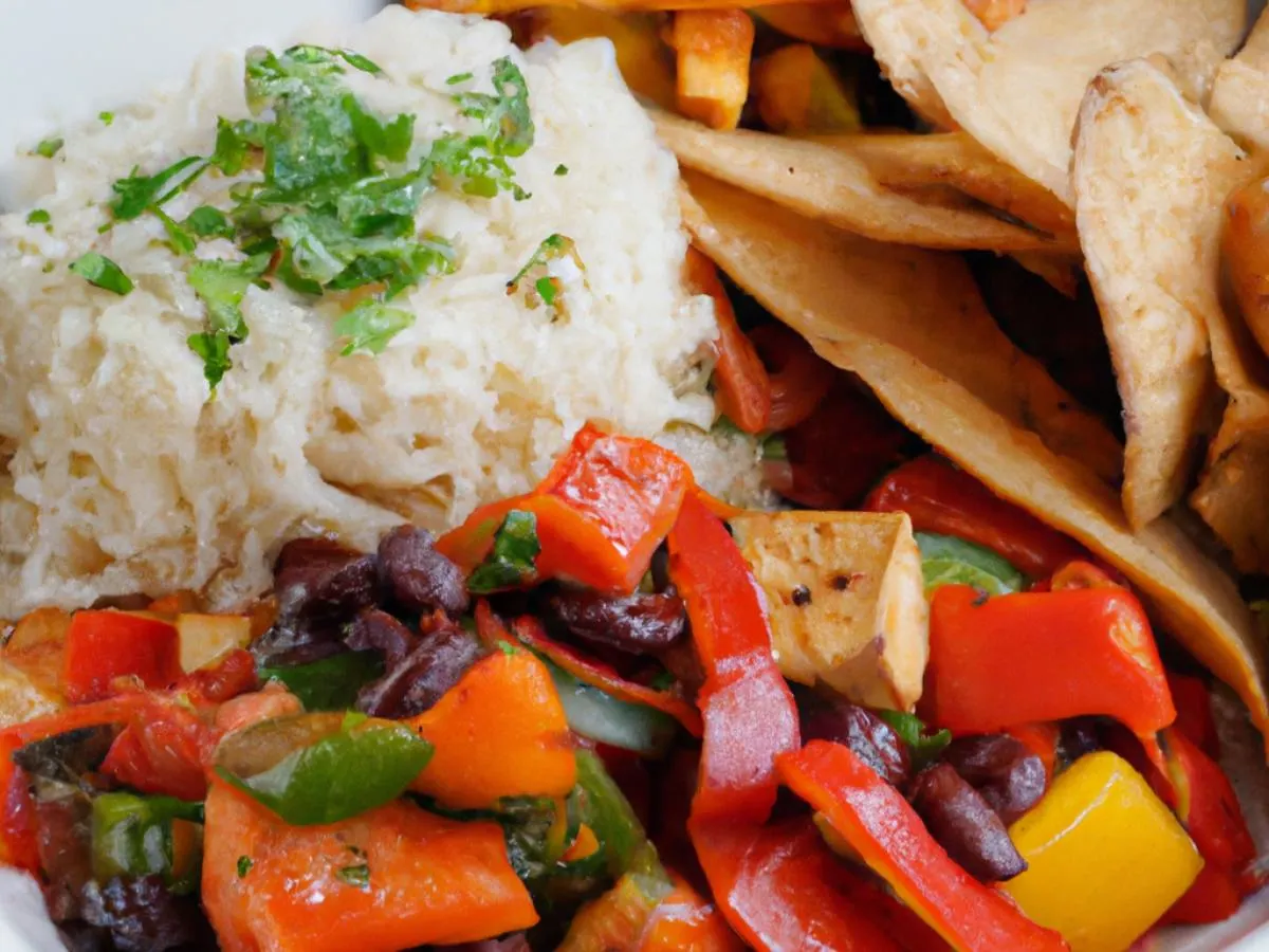 California Bell Pepper Tofu Fajitas Bowl - Food Truck