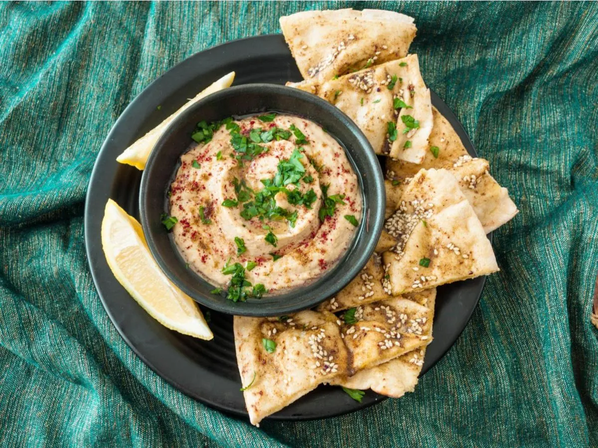 Individually Packaged: Pita Chips and Small Hummus Dip