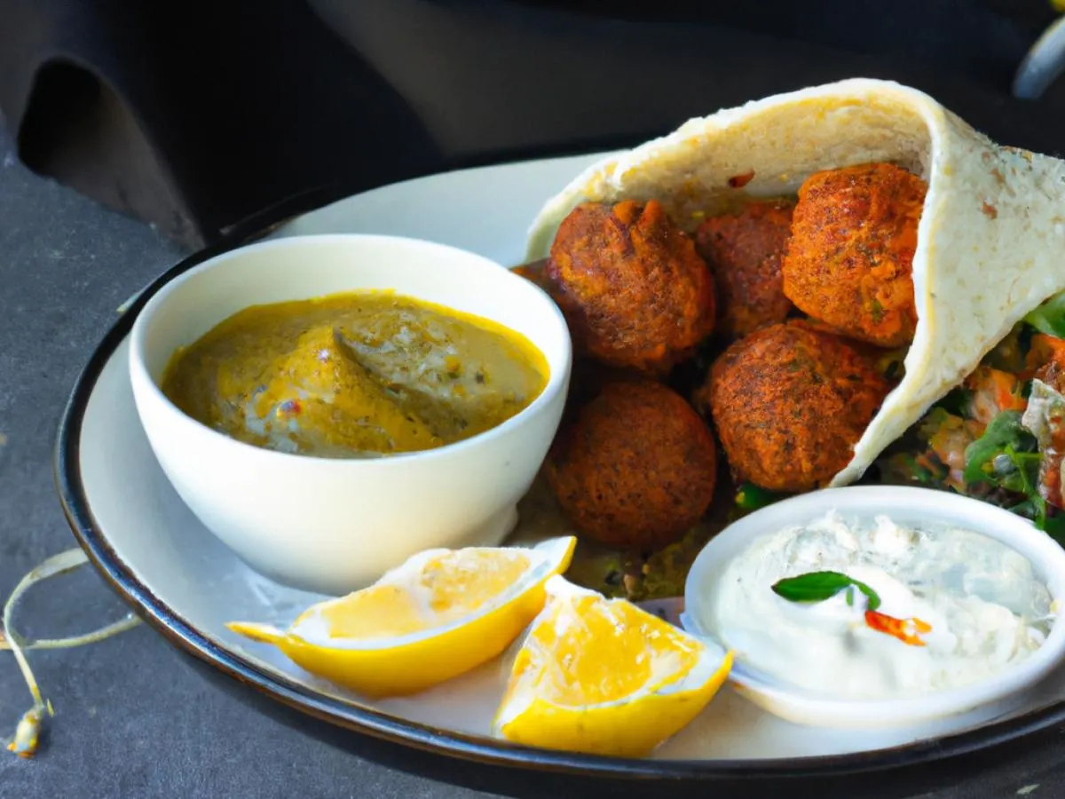 Red Lentil Balls Wrap (Vegetarian)