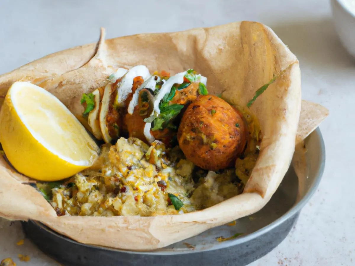 Red Lentil Balls Wrap (Vegan)