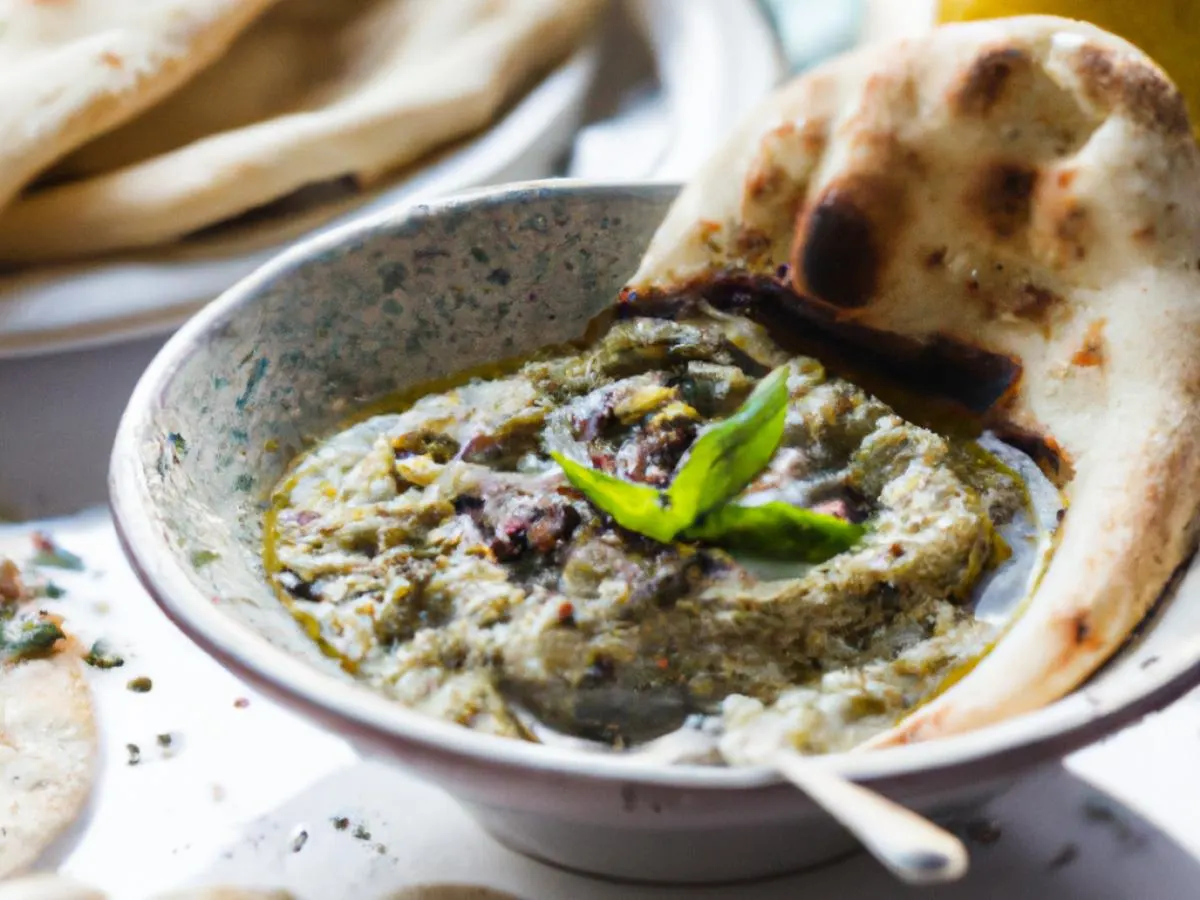 Individually Packaged Side: Baba Ganoush with Warm Pita