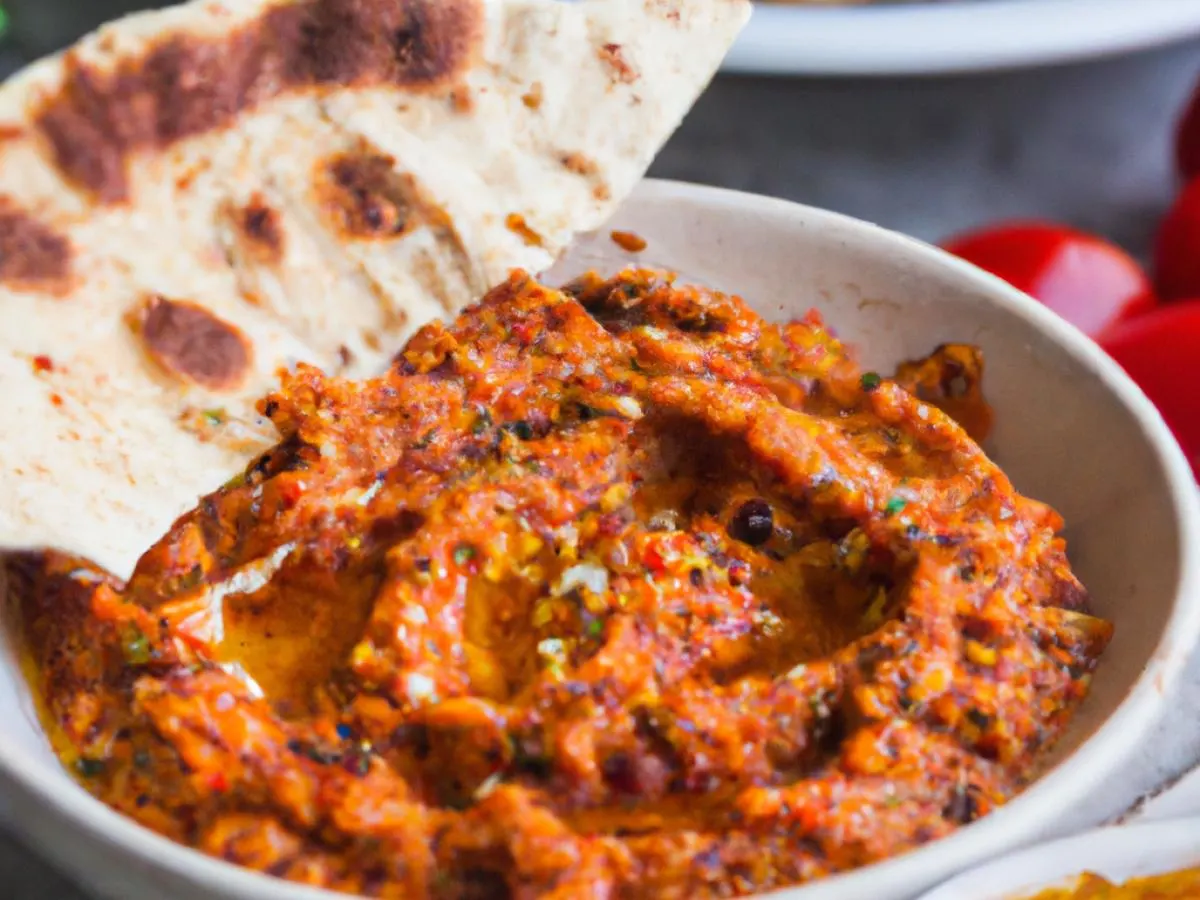 Individually Packaged Side: Muhammara with Warm Pita