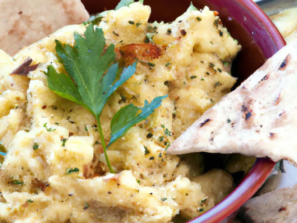 Individually Packaged Side: Spicy Potato Spread with Warm Pita