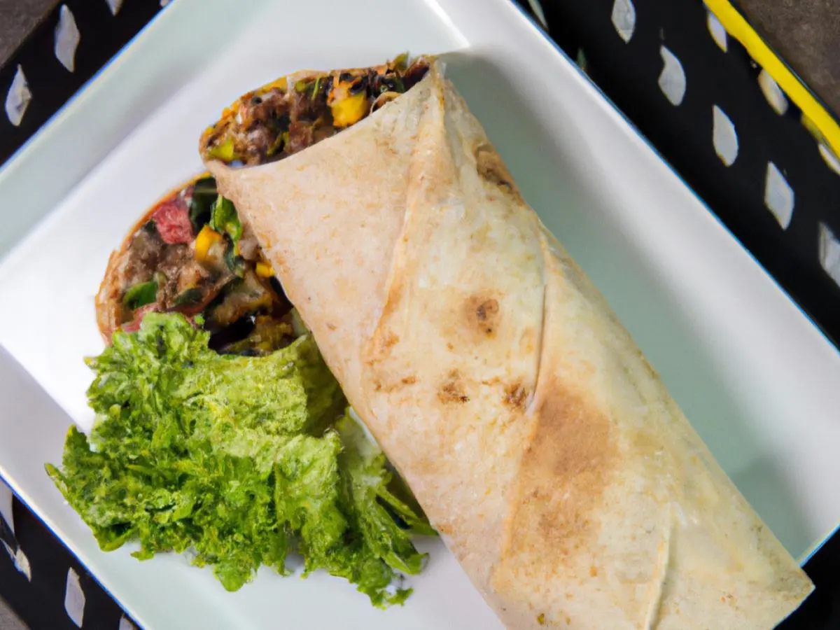 Brazilian Vegetarian Burrito with Black Beans Brazilian Vegetarian Burrito with Black Beans