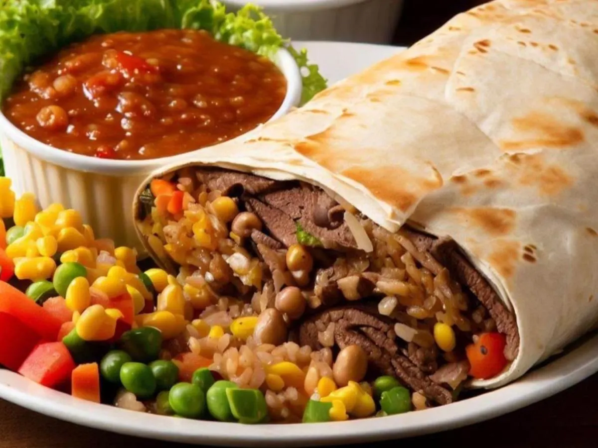 Brazilian Steak Burrito with Pinto Beans Brazilian Steak Burrito with Pinto Beans