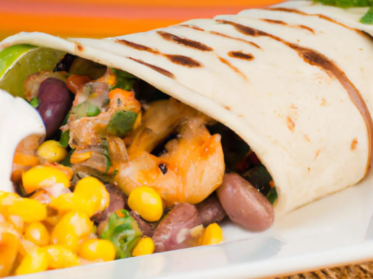 Brazilian Shrimp Burrito with Black Beans Brazilian Shrimp Burrito with Black Beans