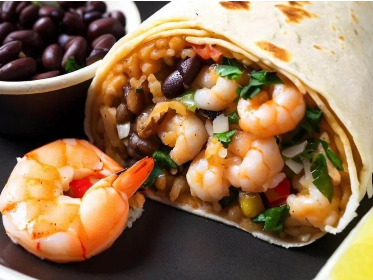 Brazilian Shrimp Burrito with Pinto Beans Brazilian Shrimp Burrito with Pinto Beans