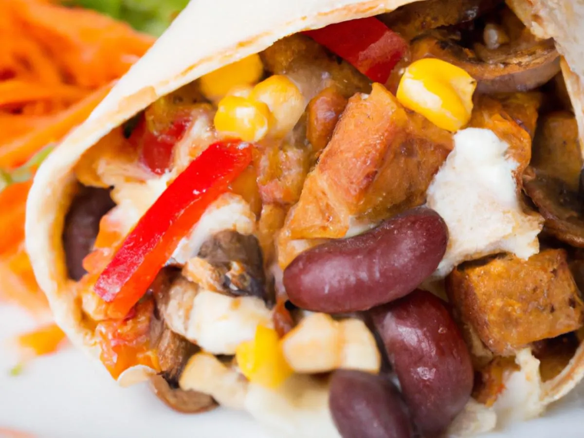 Brazilian Tofu Burrito with Pinto Beans Brazilian Tofu Burrito with Pinto Beans