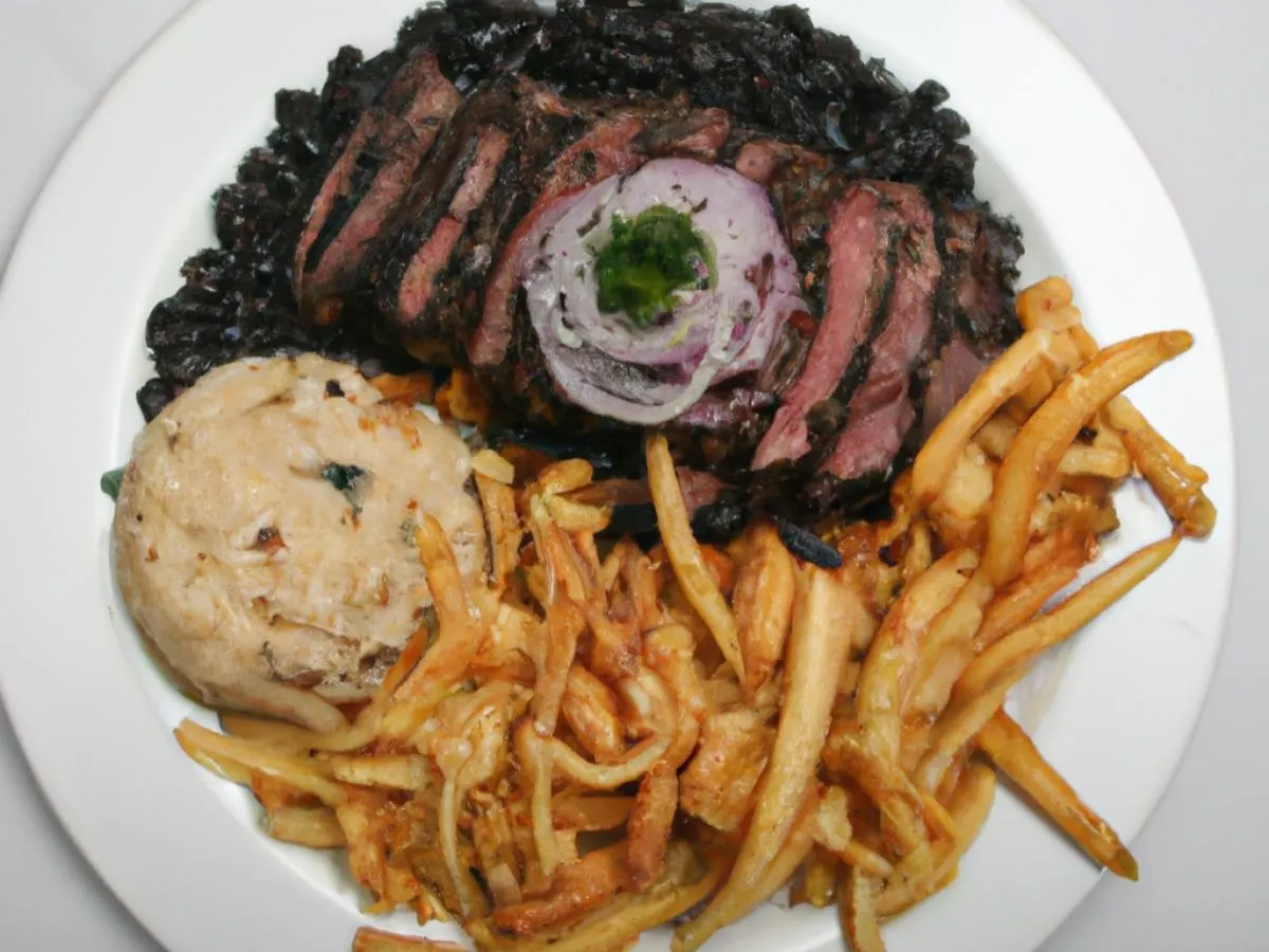 Beef Acebolado with French Fries Beef Acebolado with French Fries