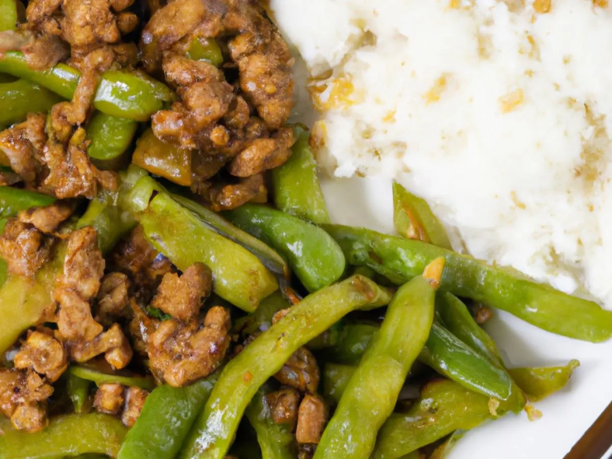 String Bean with Minced Chicken String Bean with Minced Chicken