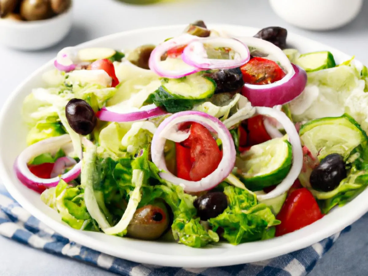 Vegan Greek Salad with Italian Dressing Vegan Greek Salad with Italian Dressing