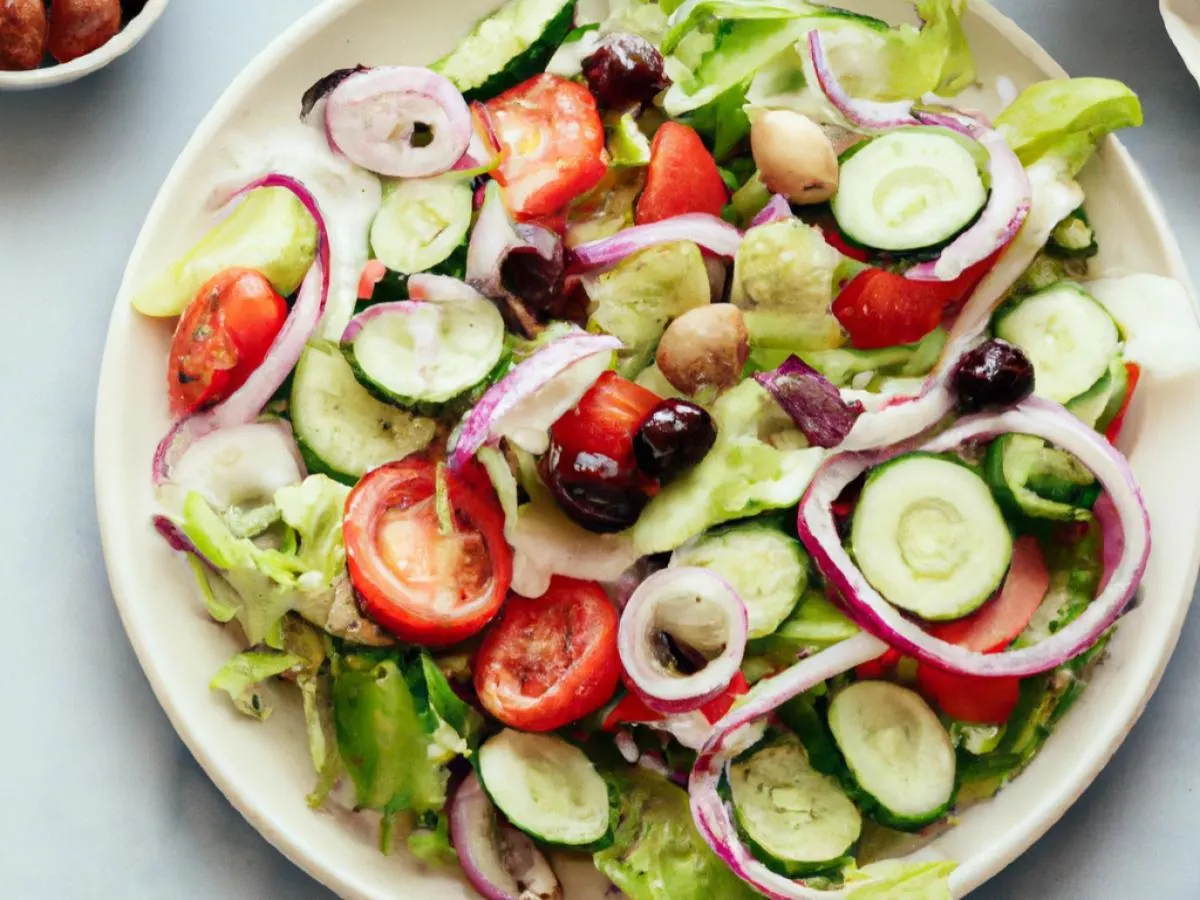 Vegan Greek Salad with Balsamic Vinaigrette Vegan Greek Salad with Balsamic Vinaigrette