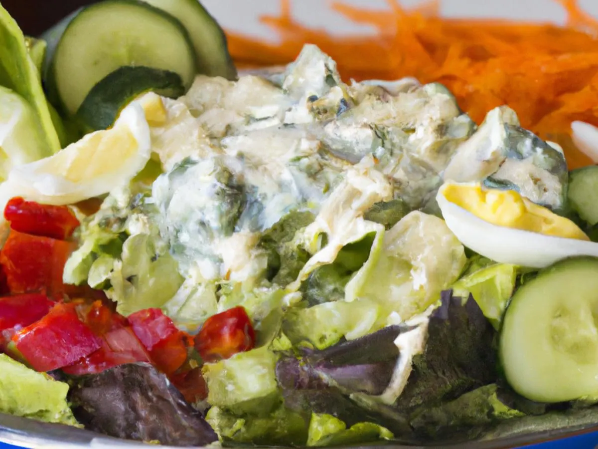 House Salad with Blue Cheese Dressing House Salad with Blue Cheese Dressing
