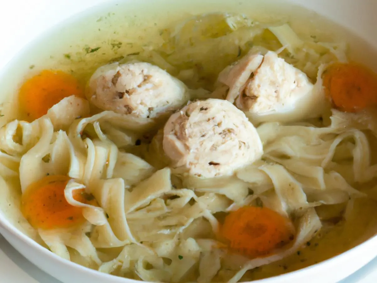 Chicken Noodle Soup w/ Matzo Balls Chicken Noodle Soup w/ Matzo Balls