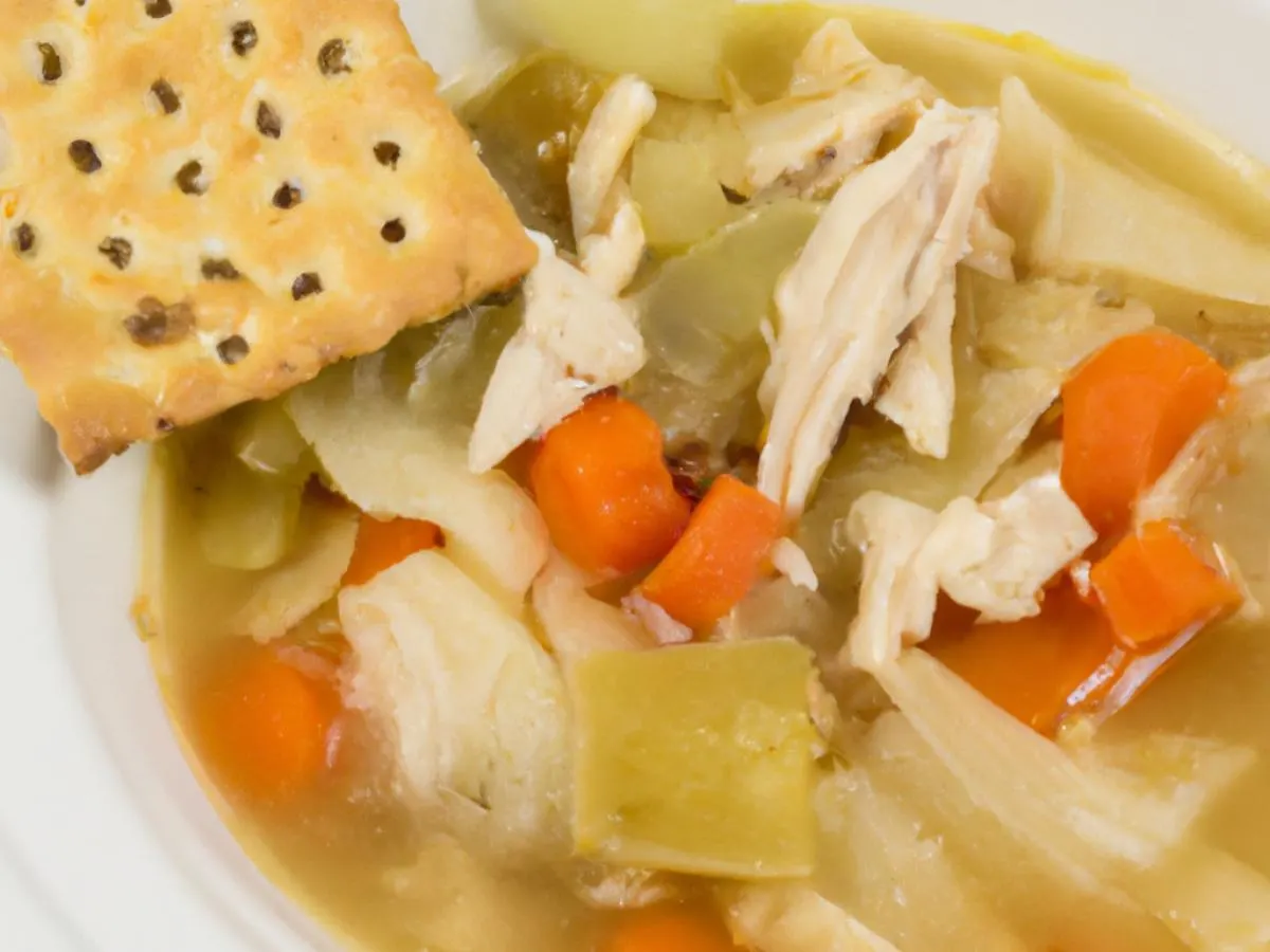 16oz Chicken Noodle Soup with Saltines 16oz Chicken Noodle Soup with Saltines