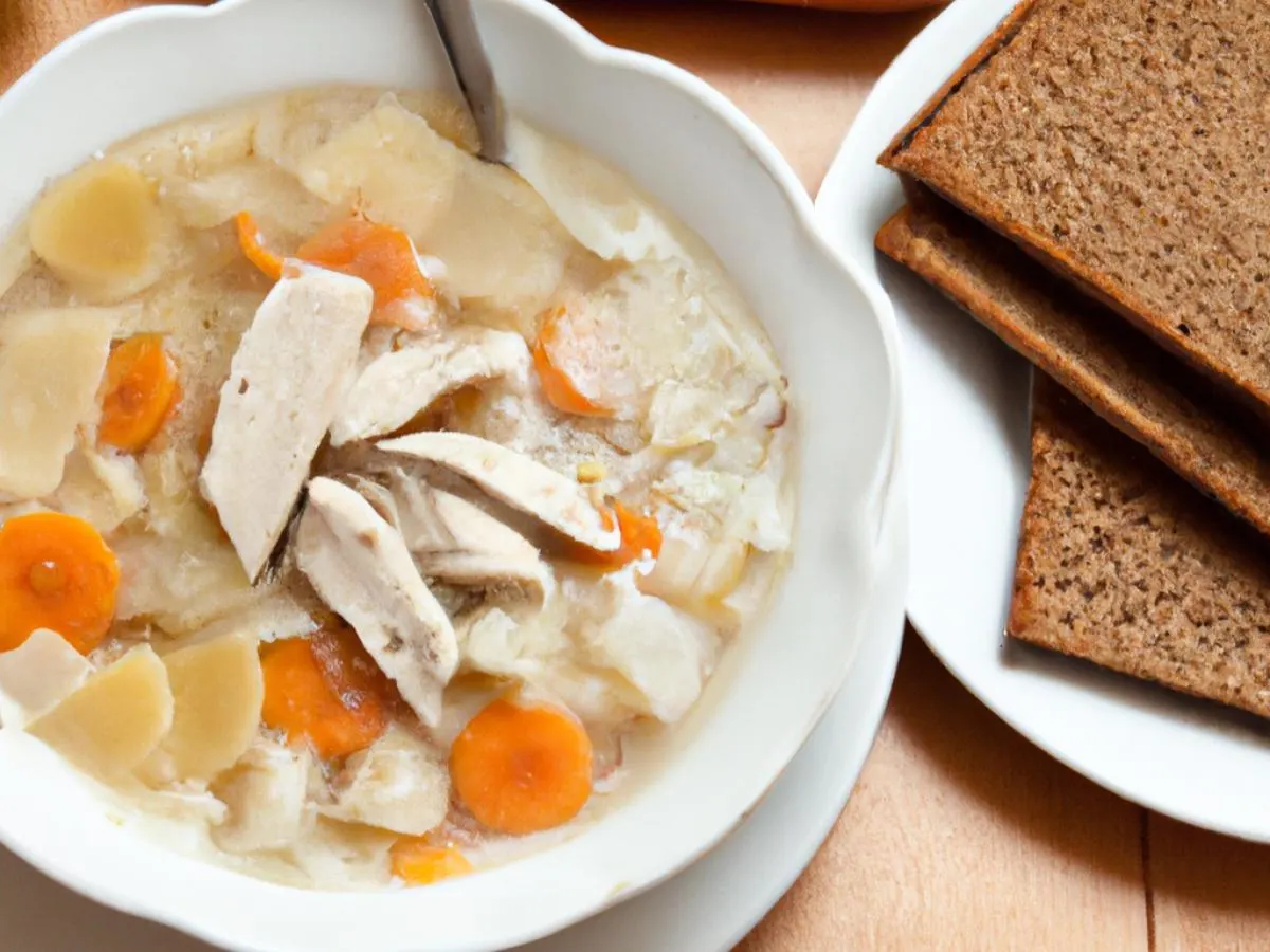 16oz Chicken Noodle Soup with Rye Bread and Saltines 16oz Chicken Noodle Soup with Rye Bread and Saltines