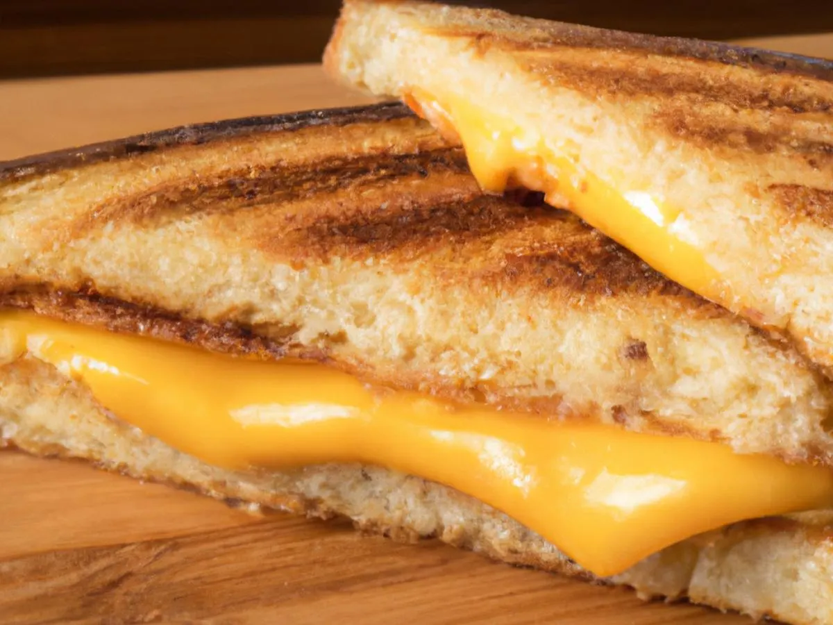 Grilled Cheese with American Cheese on Wheat Bread Grilled Cheese with American Cheese on Wheat Bread