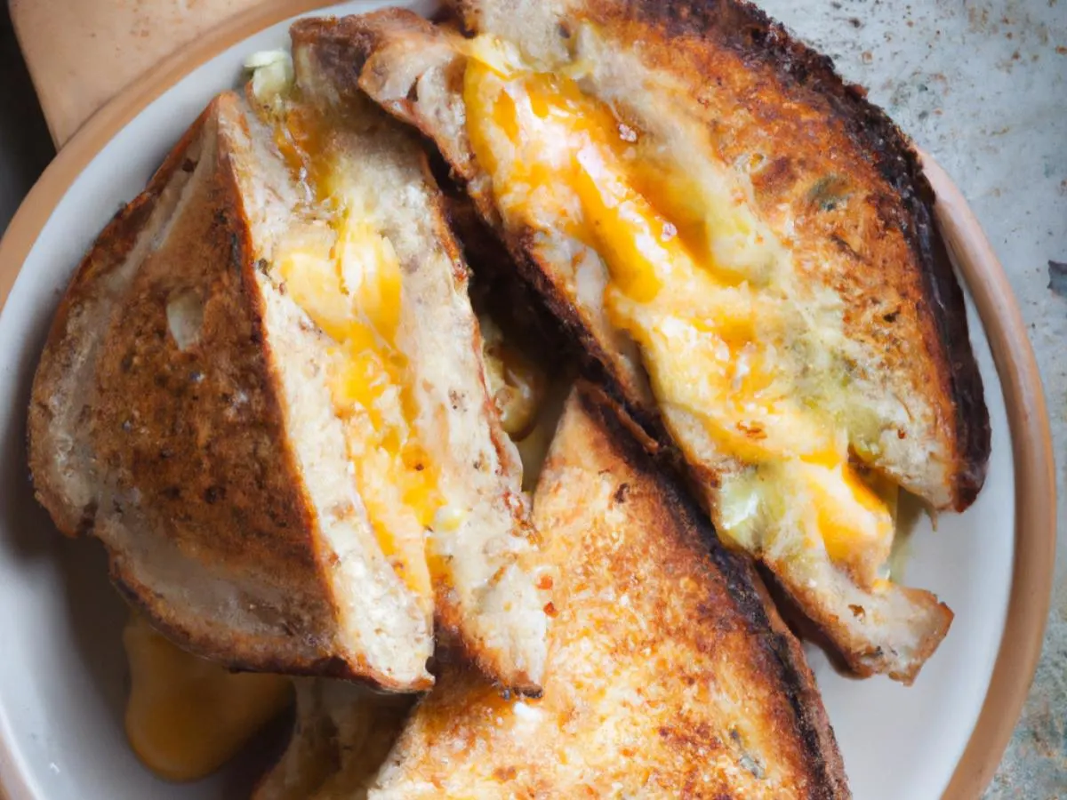 Grilled Cheese with Cheddar Cheese on Gluten Free Bread Grilled Cheese with Cheddar Cheese on Gluten Free Bread