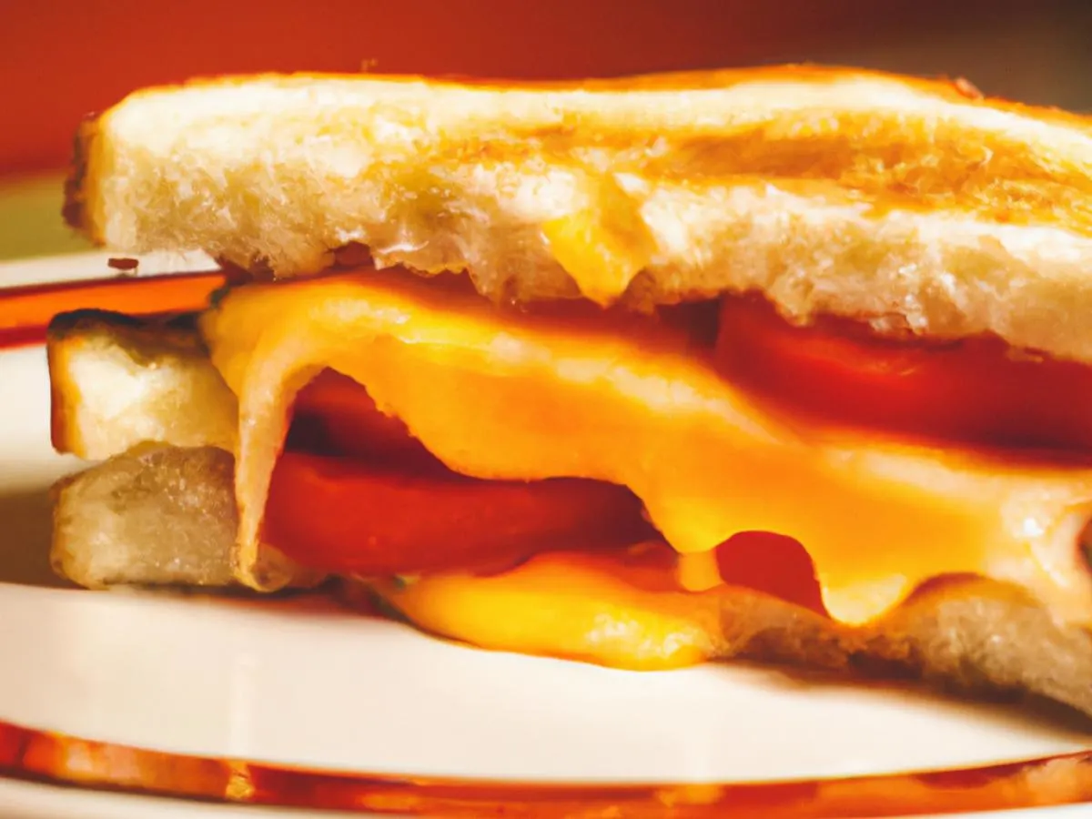 Grilled Cheese & Tomato with Cheddar Cheese on White Bread Grilled Cheese & Tomato with Cheddar Cheese on White Bread