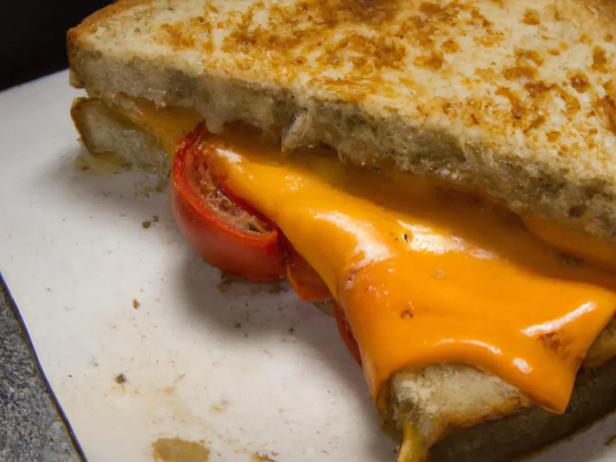 Grilled Cheese & Tomato with Cheddar Cheese on Wheat Bread Grilled Cheese & Tomato with Cheddar Cheese on Wheat Bread