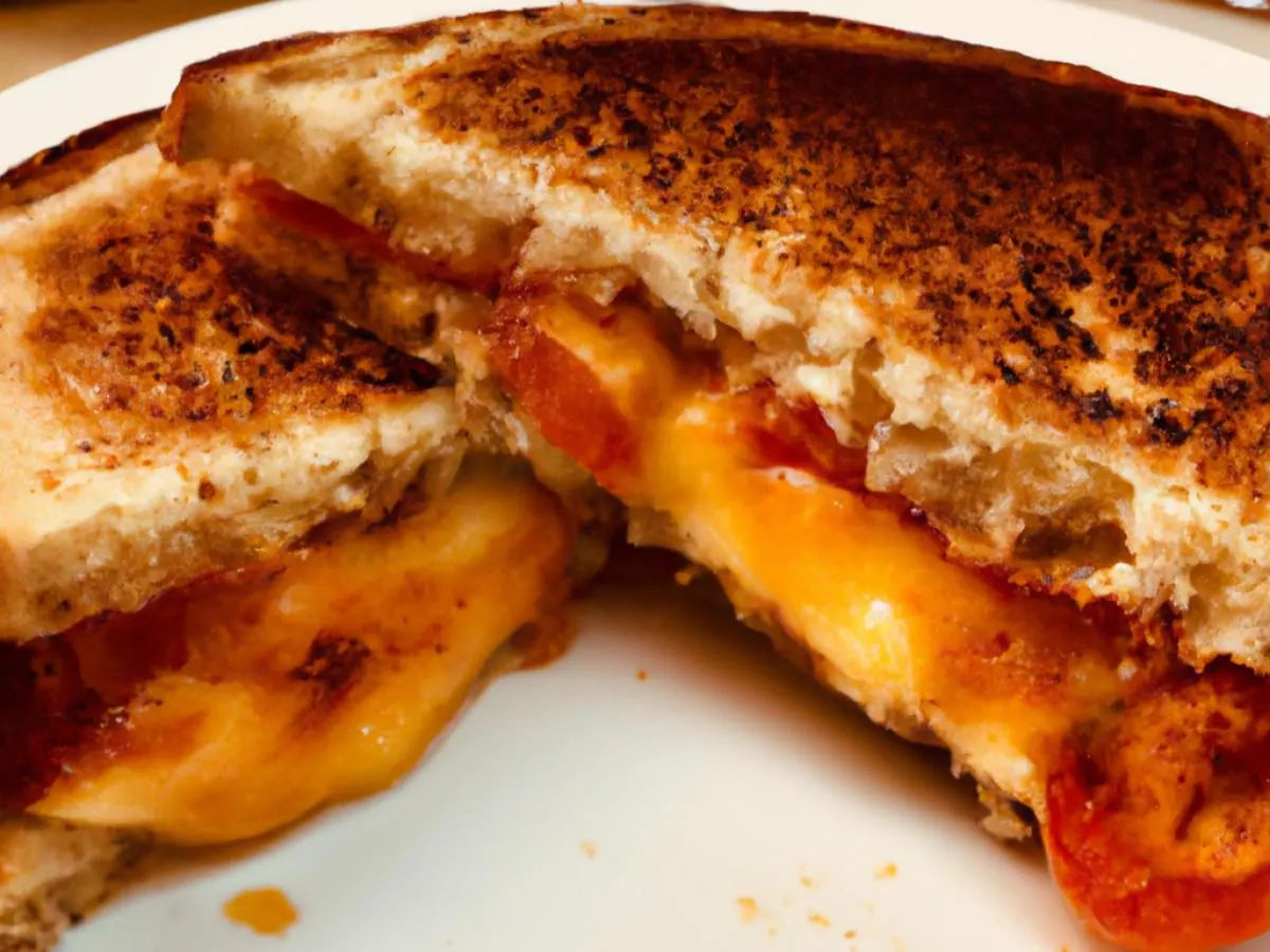 Grilled Cheese & Tomato with Cheddar Cheese on Gluten Free Bread Grilled Cheese & Tomato with Cheddar Cheese on Gluten Free Bread