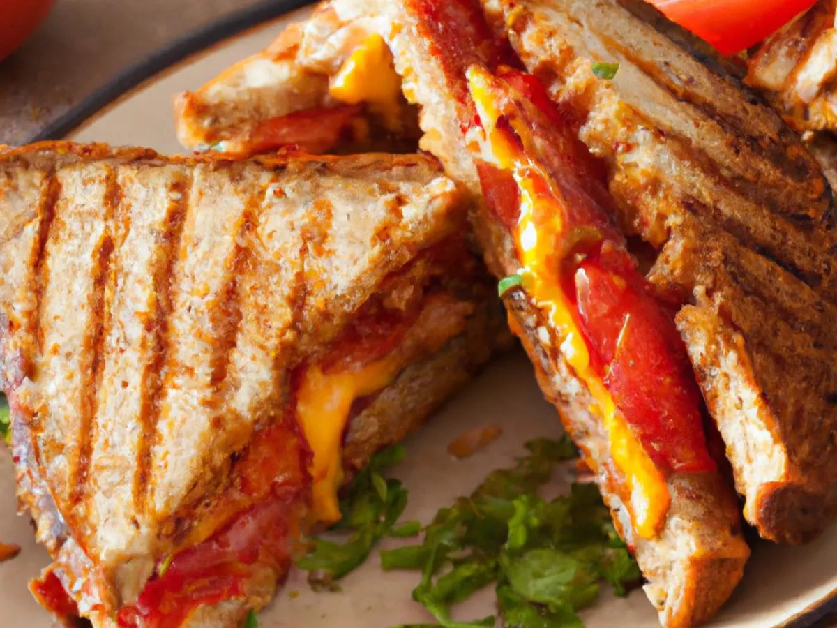 Grilled Cheese, Tomato & Bacon with American Cheese on Wheat Bread Grilled Cheese, Tomato & Bacon with American Cheese on Wheat Bread