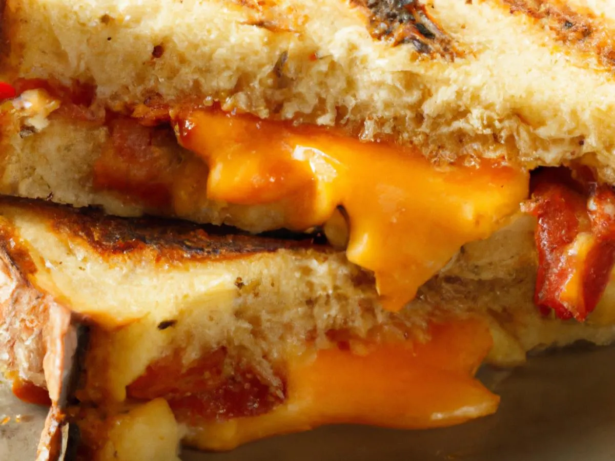 Grilled Cheese, Tomato & Bacon with Cheddar Cheese on Sourdough Bread Grilled Cheese, Tomato & Bacon with Cheddar Cheese on Sourdough Bread