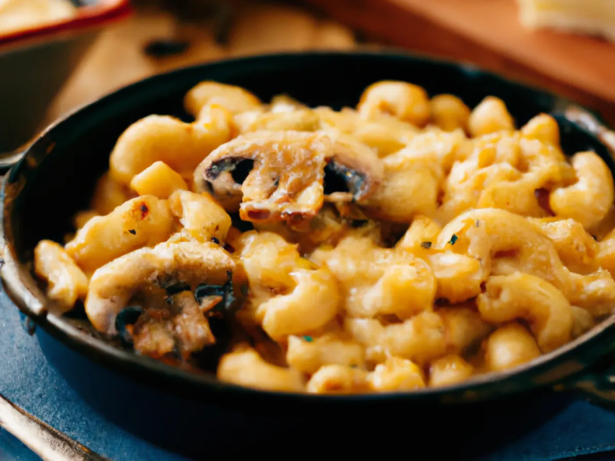 Small Mac N Cheese with Grilled Mushrooms Small Mac N Cheese with Grilled Mushrooms