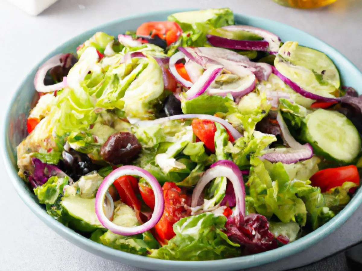 Vegan Greek Salad with Italian Dressing Vegan Greek Salad with Italian Dressing