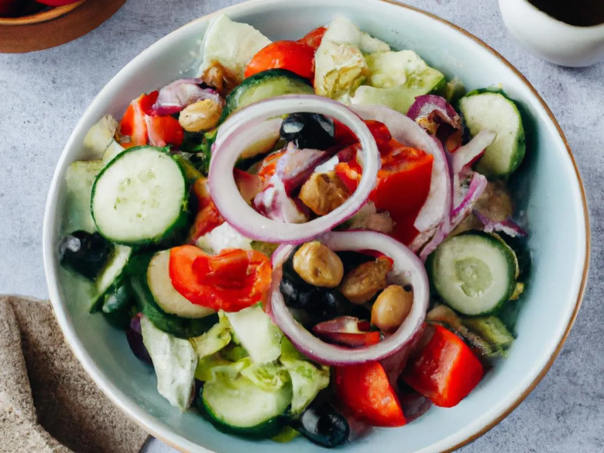 Vegan Greek Salad with Balsamic Vinaigrette Vegan Greek Salad with Balsamic Vinaigrette