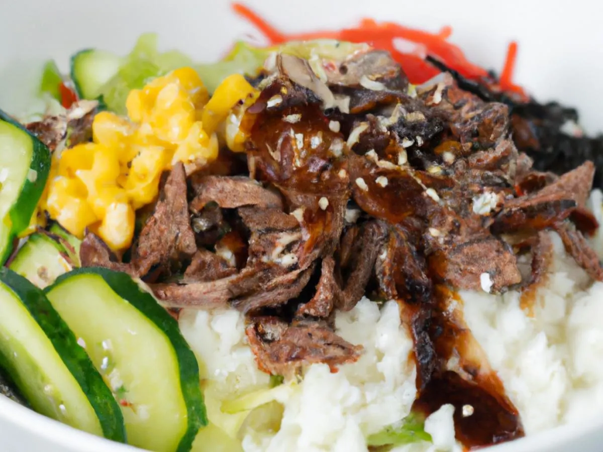 Bulgogi Beef White Rice Bowl (4 Toppings) Bulgogi Beef White Rice Bowl (4 Toppings)