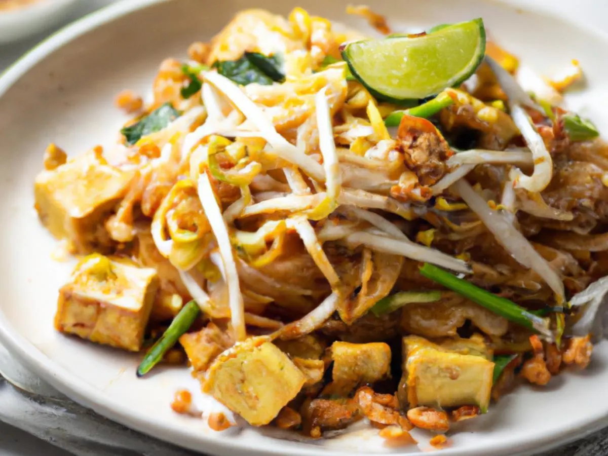 Vegan Tofu Pad Thai Noodles