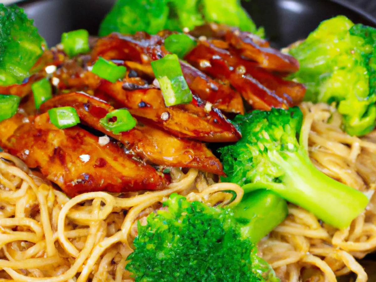 Spicy Chicken Teriyaki Yakisoba Noodles with Broccoli Spicy Chicken Teriyaki Yakisoba Noodles with Broccoli