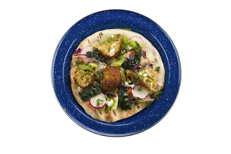 Vegetarian Pita with Rotisserie Potatoes Vegetarian Pita with Rotisserie Potatoes