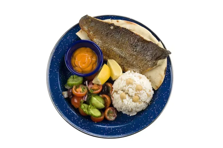 Fish Rice Plate Fish Rice Plate