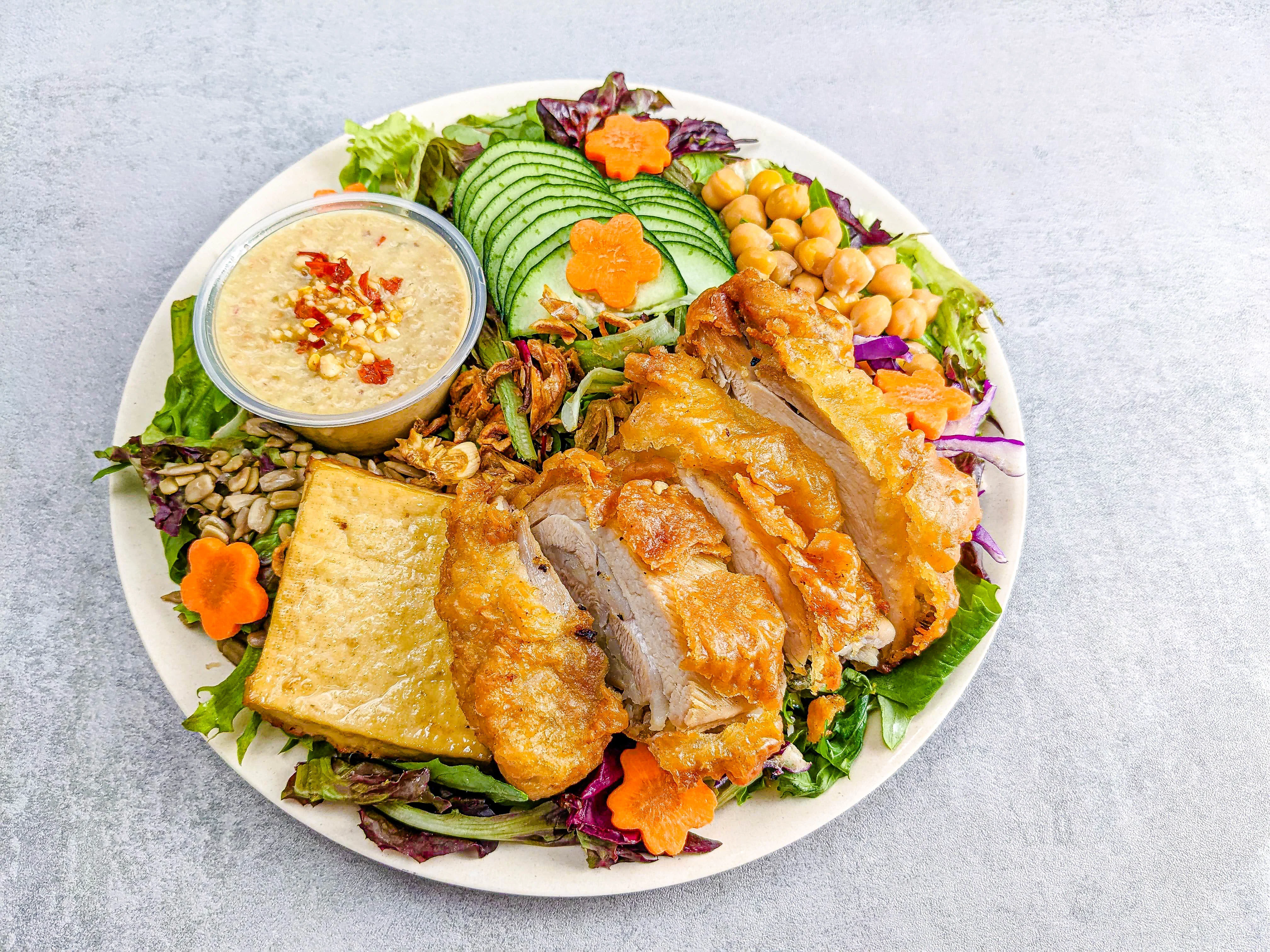 Coconut-Peanut Fried Chicken Salad