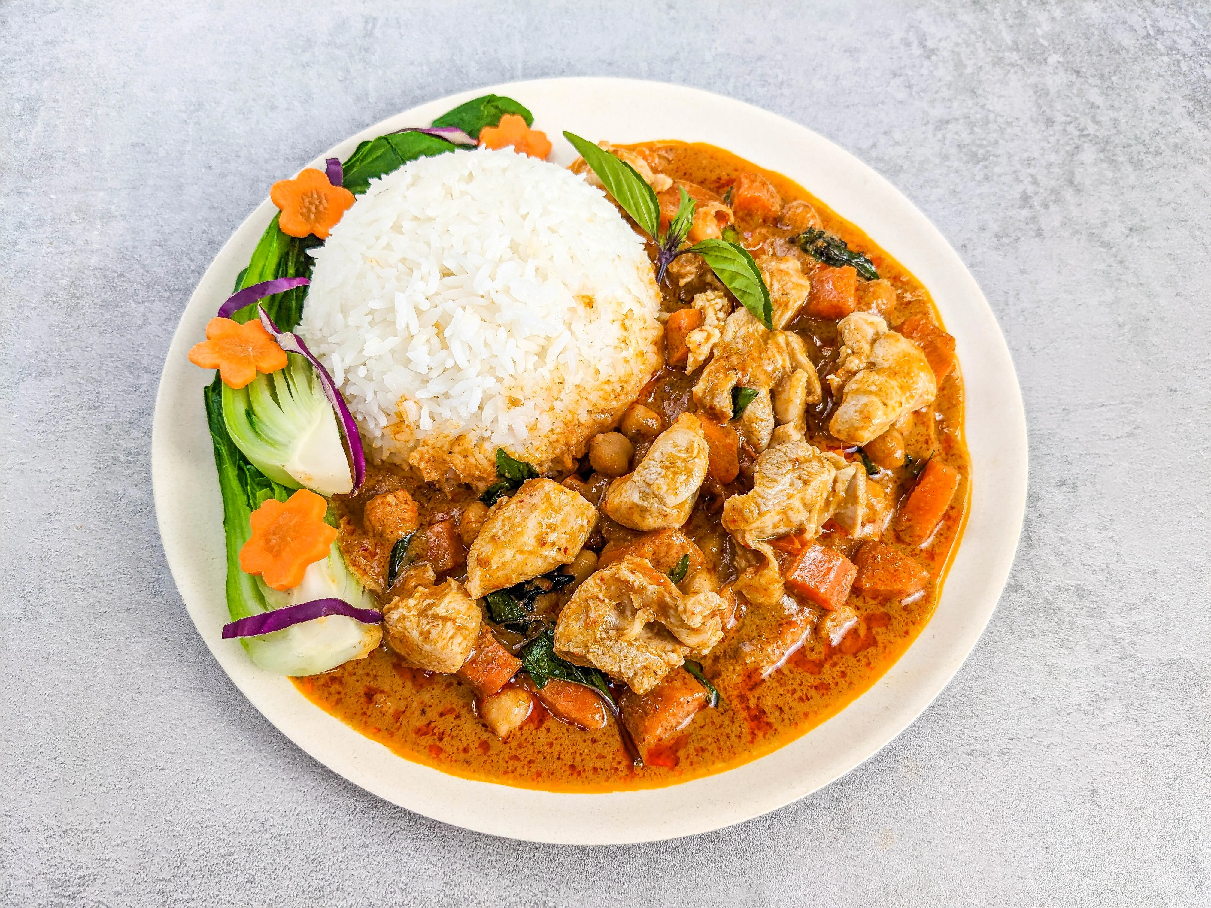 Red Curry Chicken with Rice