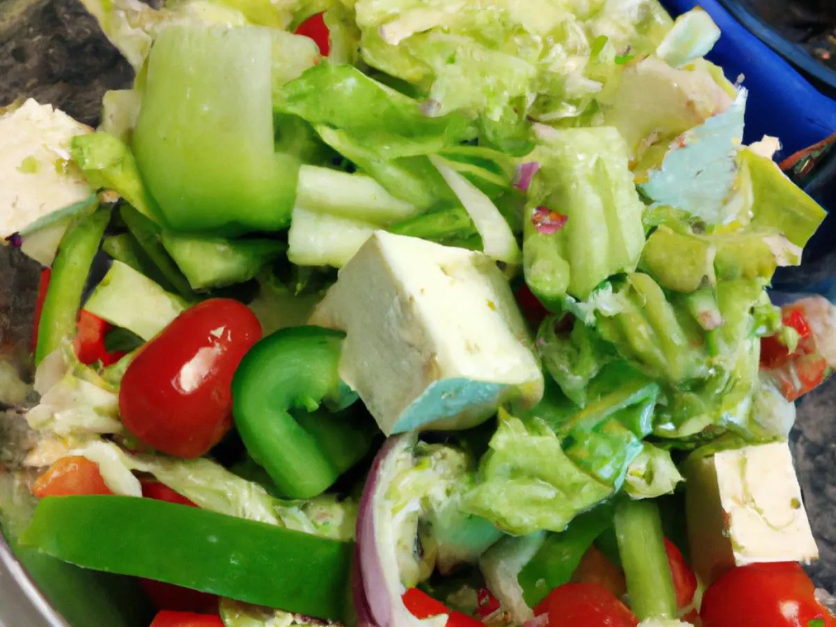 Green Salad with Paneer on the Side Green Salad with Paneer on the Side