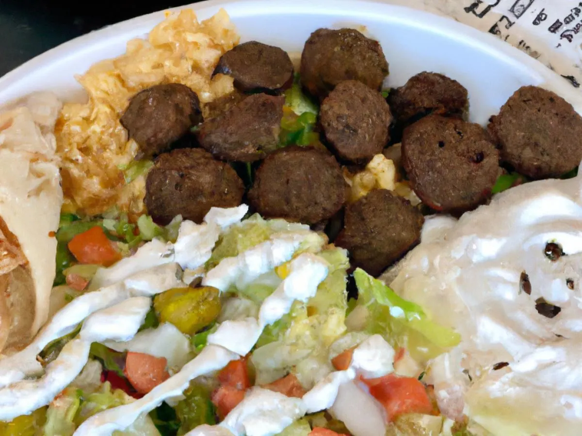 Regular Beef Gyro/Falafel Combo Platter